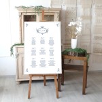 Duży plan stołów weselnych