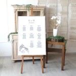 Duży plan stołów weselnych