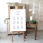 Duży plan stołów weselnych