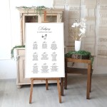 Duży plan stołów weselnych