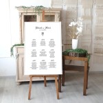 Duży plan stołów weselnych