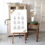 Duży plan stołów weselnych