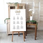 Duży plan stołów weselnych