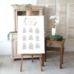 Duży plan stołów weselnych