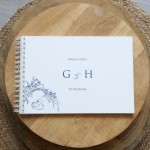 Księga gości klasyczna lub z ankietami - wzór z łabędziem