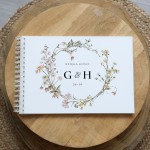 Księga gości klasyczna lub z ankietami - wzór z polnym wiankiem