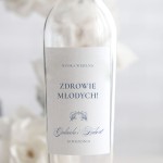 Weselne naklejki na butelkę