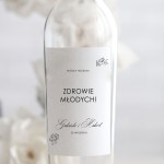 Weselne naklejki na butelkę