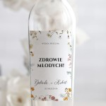 Weselne naklejki na butelkę