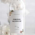 Weselne naklejki na butelkę