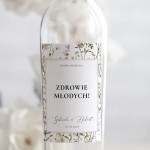 Weselne naklejki na butelkę