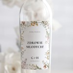 Weselne naklejki na butelkę