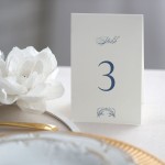 Numerki na stół z granatowym mostem