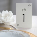 Numerki na stół z amorkami