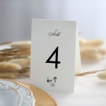 Numerki na stół z zastawą stołową