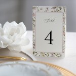 Numerki na stół z łąką pełną kwiatów