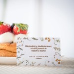 Karteczki do ciasta weselnego z polnymi kwiatami