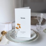 Karta menu lub harmonogram z jesiennym makiem