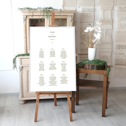 Plan stołów ze złocistą łąką