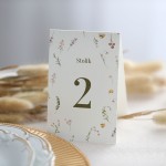 Numerki na stół ze złocistą łąką