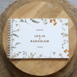 Księga gości klasyczna lub z ankietami - wzór z polnymi kwiatami