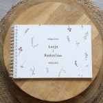 Księga gości klasyczna lub z ankietami - wzór z rustykalnymi polnymi kwiatami