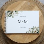 Księga gości klasyczna lub z ankietami - wzór z kompozycją z eukaliptusa