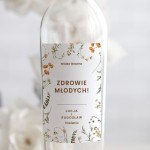 Weselne naklejki na butelkę