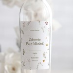 Weselne naklejki na butelkę
