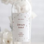 Weselne naklejki na butelkę