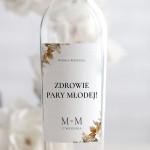 Weselne naklejki na butelkę