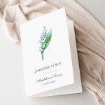 Zaproszenia ślubne drukowane z motywem konwalii