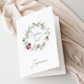 Zaproszenia ślubne drukowane z akwarelowym kwiatowym motywem