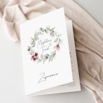 Zaproszenia ślubne drukowane z akwarelowym kwiatowym motywem