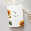 Słonecznikowe Love – Nowoczesne Zaproszenia Ślubne - rozkładane 10x15