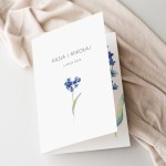 Zaproszenia ślubne drukowane z motywem niezapominajki