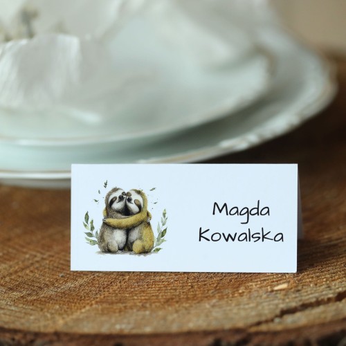 Winietki z zakochanymi leniwcami