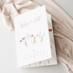 Wiosenne zaproszenia ślubne rozkładane 12x17 cm