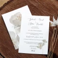 Zaproszenia ślubne "Biały kwiat" dwie karty 12x17