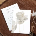 Zaproszenia ślubne "Biały kwiat" dwie karty 12x17