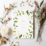 Zaproszenia ślubne z motywem cytryn - jednokartkowe 10x15