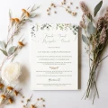 Zaproszenia ślubne z eukaliptusem - jednokartkowe 10x15
