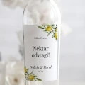 Weselne naklejki na butelkę z cytrynami