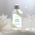 Cytrynowe weselne naklejki na butelkę