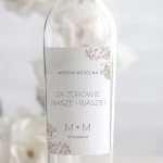 Weselne naklejki na butelkę