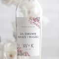 Weselne naklejki na butelkę