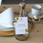 Zestaw 18 zawieszek na alkohol ze słonecznikami