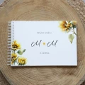Księga gości klasyczna lub z ankietami - wzór ze słonecznikami