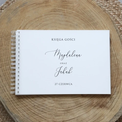 Księga gości klasyczna lub z ankietami - wzór minimalistyczny