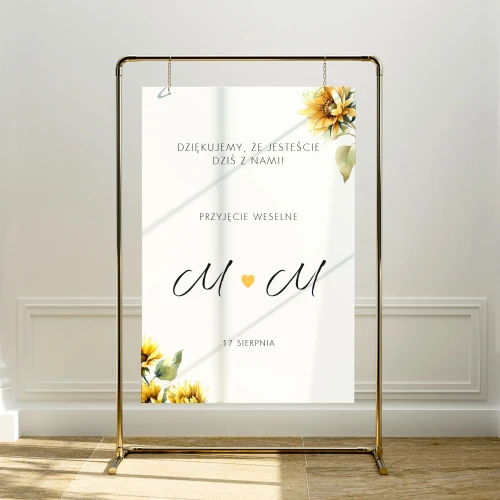 Tablica powitalna z imionami